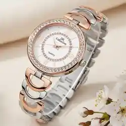 Women's Round Studded Dial Analogue Quartz Movemnet Watch